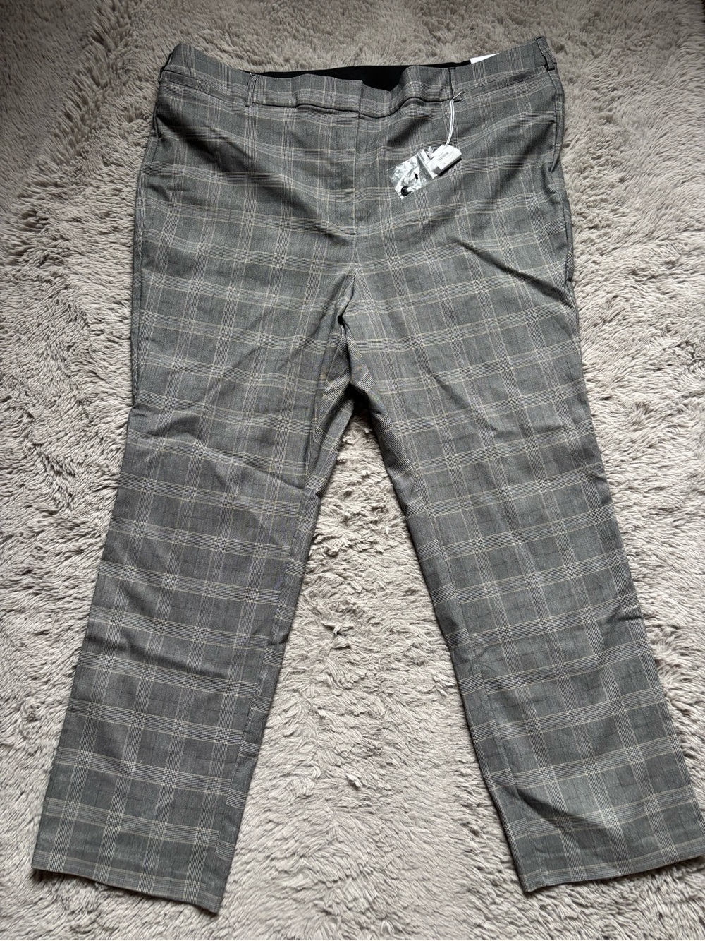 NWT Lane Bryant straight leg High rise plaid Dress Pants Plus size 28
